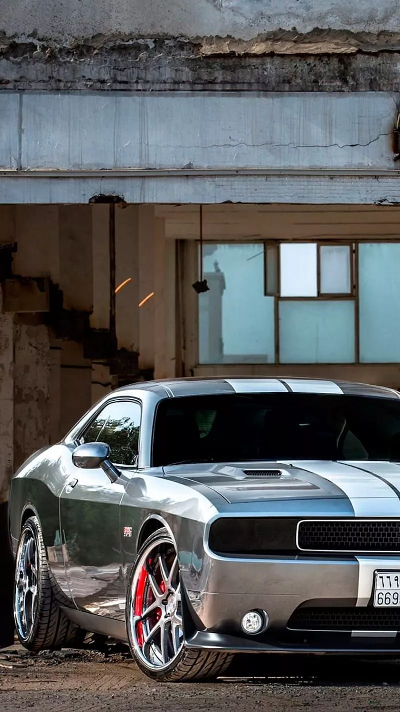 HD silver dodge challenger wallpaper