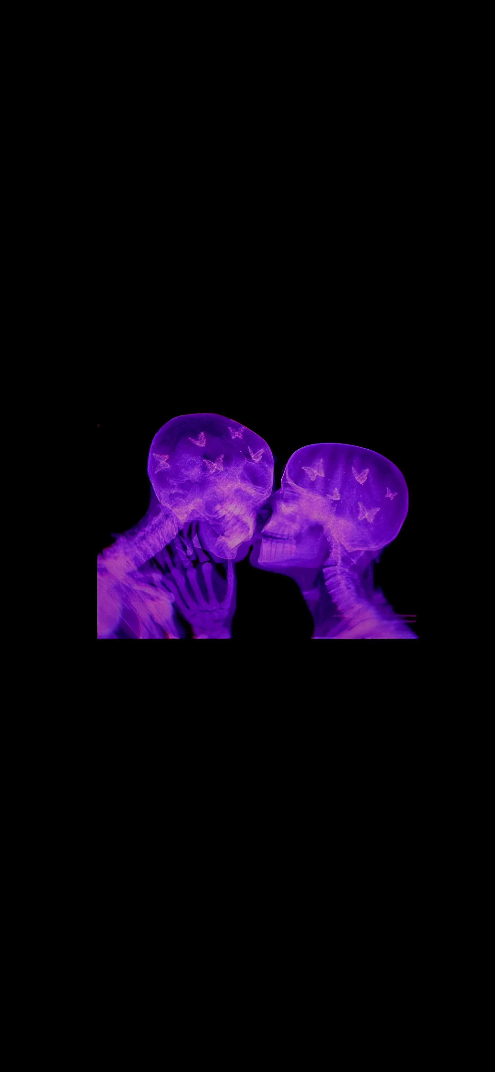 Purple X Ray Kiss Wallpaper Neon Art Wallpaper For IPhone