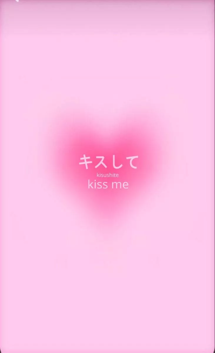 Download Pink Heart Kiss Me Wallpaper