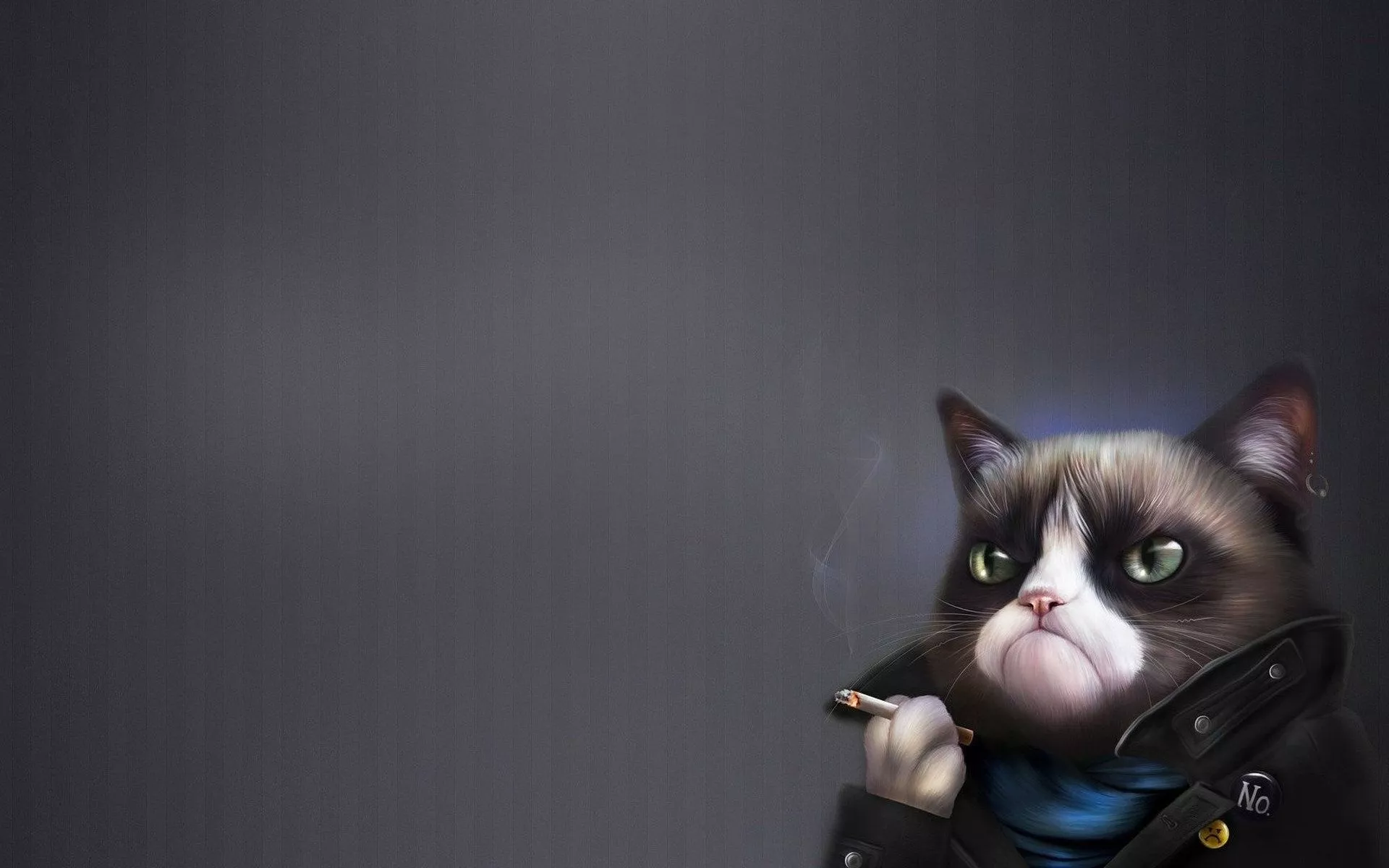 Wallpaper Minimalism, Cat, Smoke, Cat