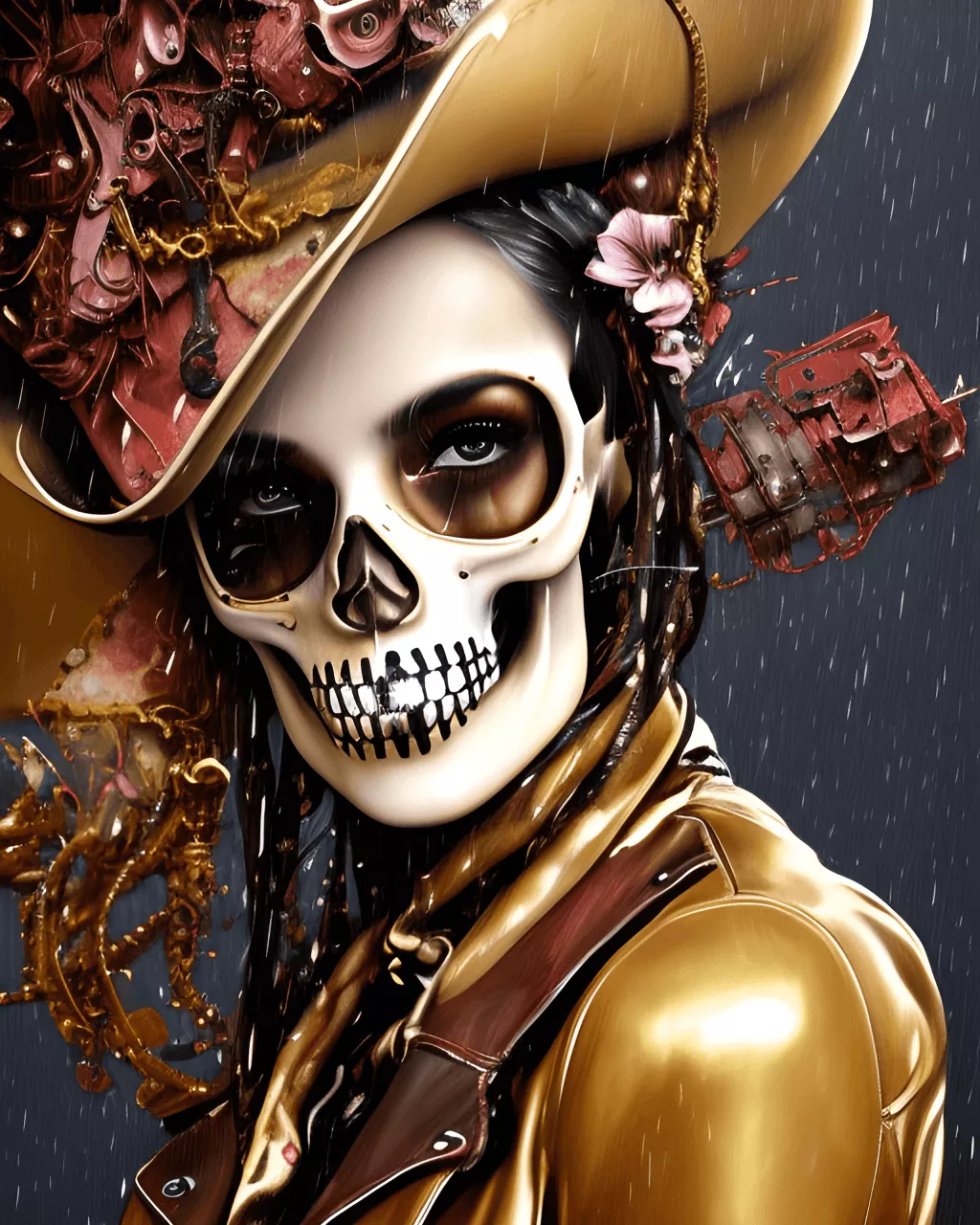 Steampunk Texan Cowgirl PinUp Female