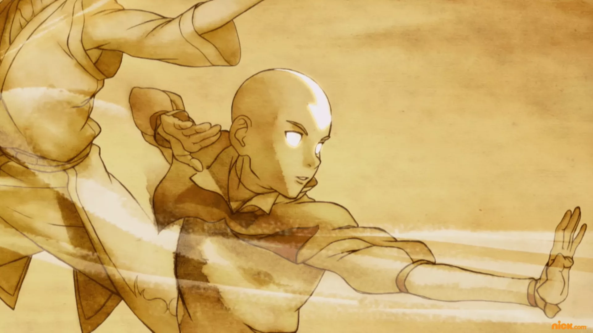Aang in Action: HD Wallpaper
