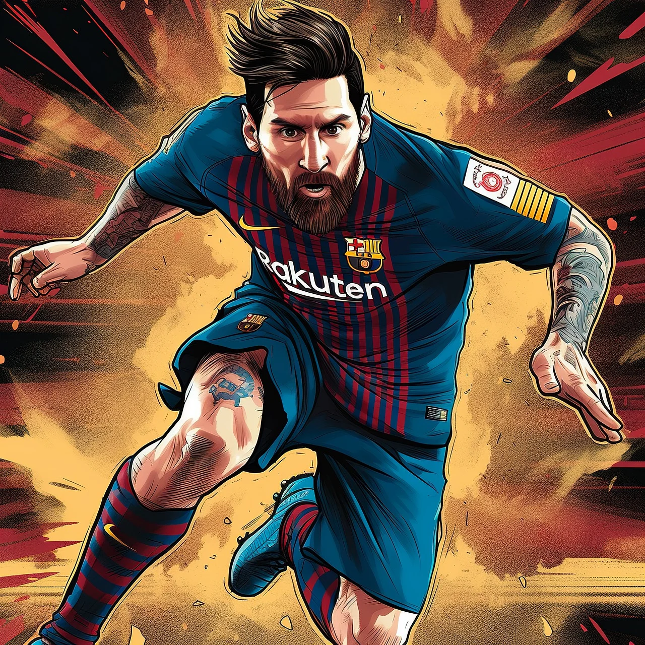 Wallpaper Messi Illustrations