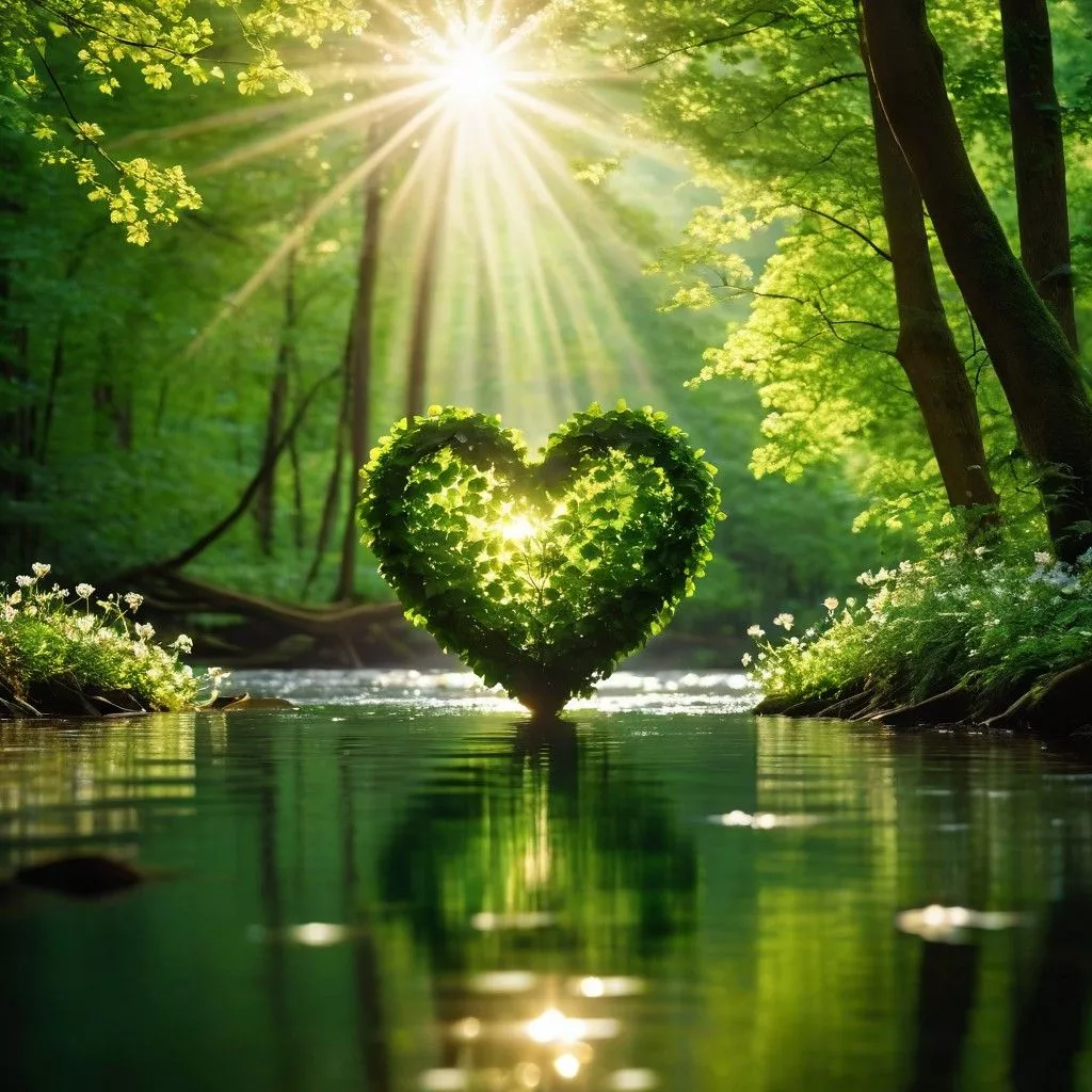 Glowing Heart of Blooming Nature