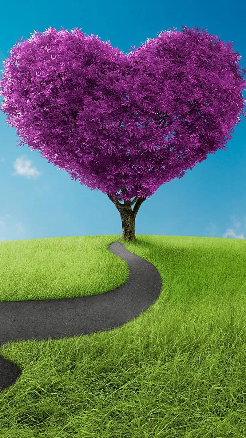 purple, tree, HD phone wallpaper