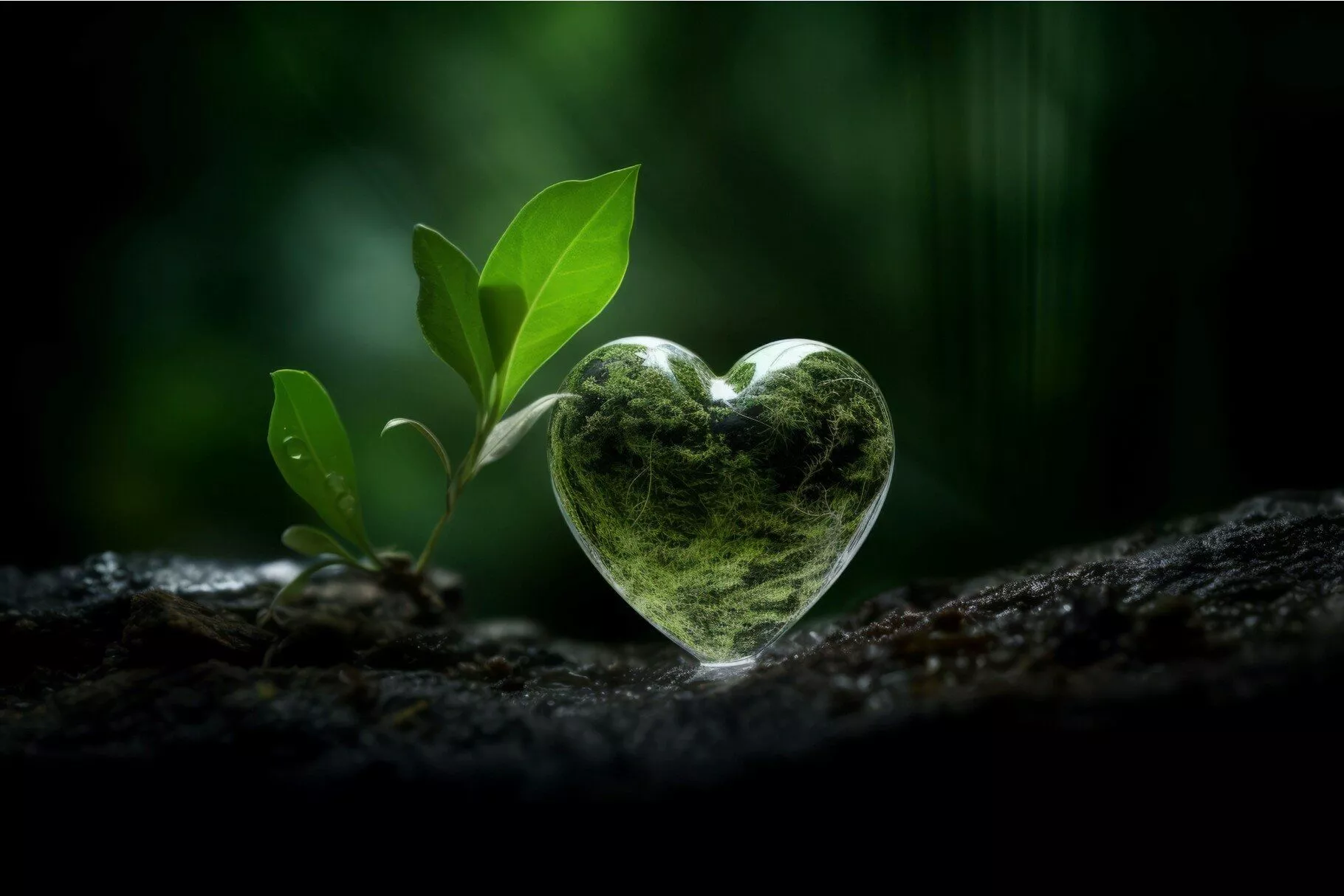 Save nature heart. Generate Ai
