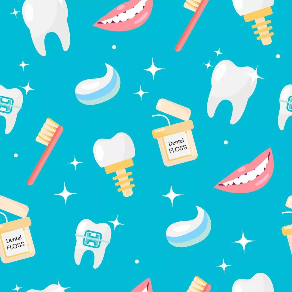 Seamless Pattern, concept of Dental