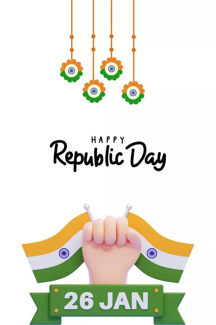 Here's Happy Republic Day 2025 Flag Image