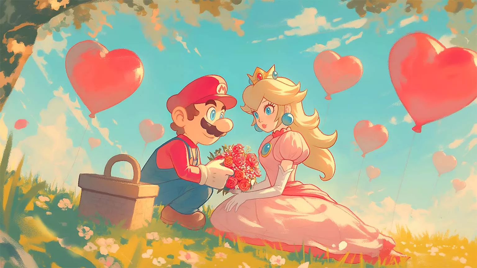 Mario and Princess Peach Romantic