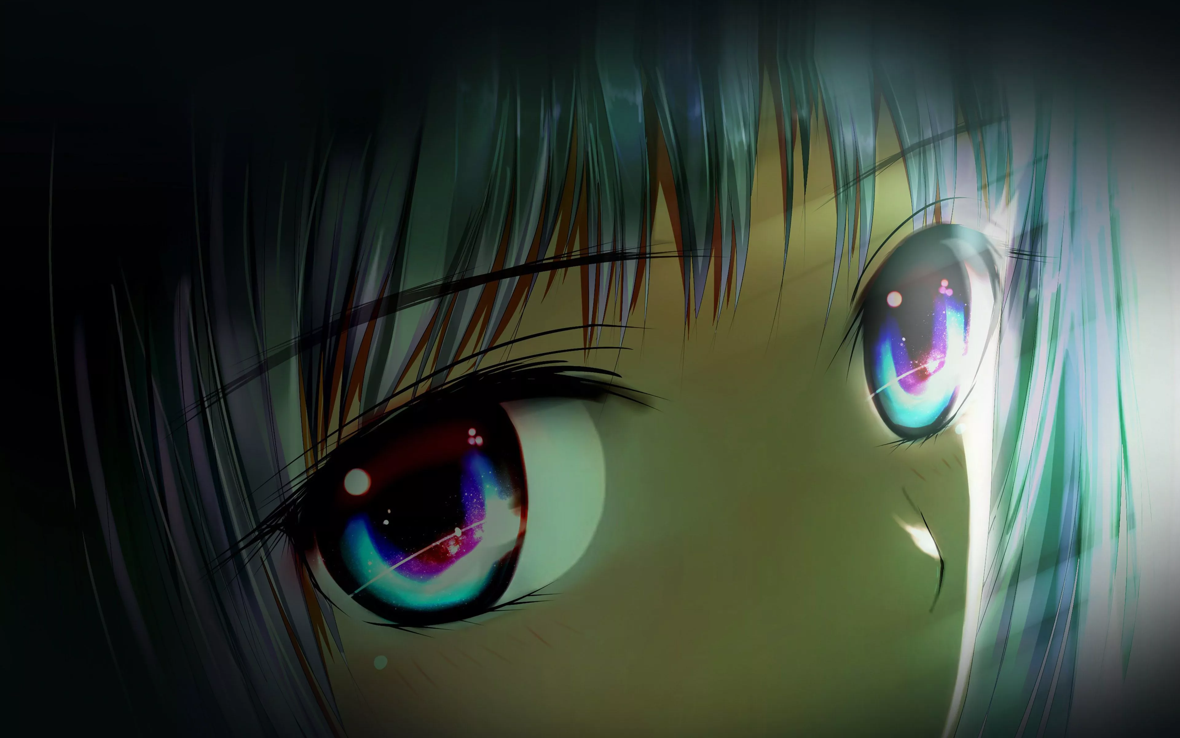 Eye Pure Girl Dark Anime Art Illust