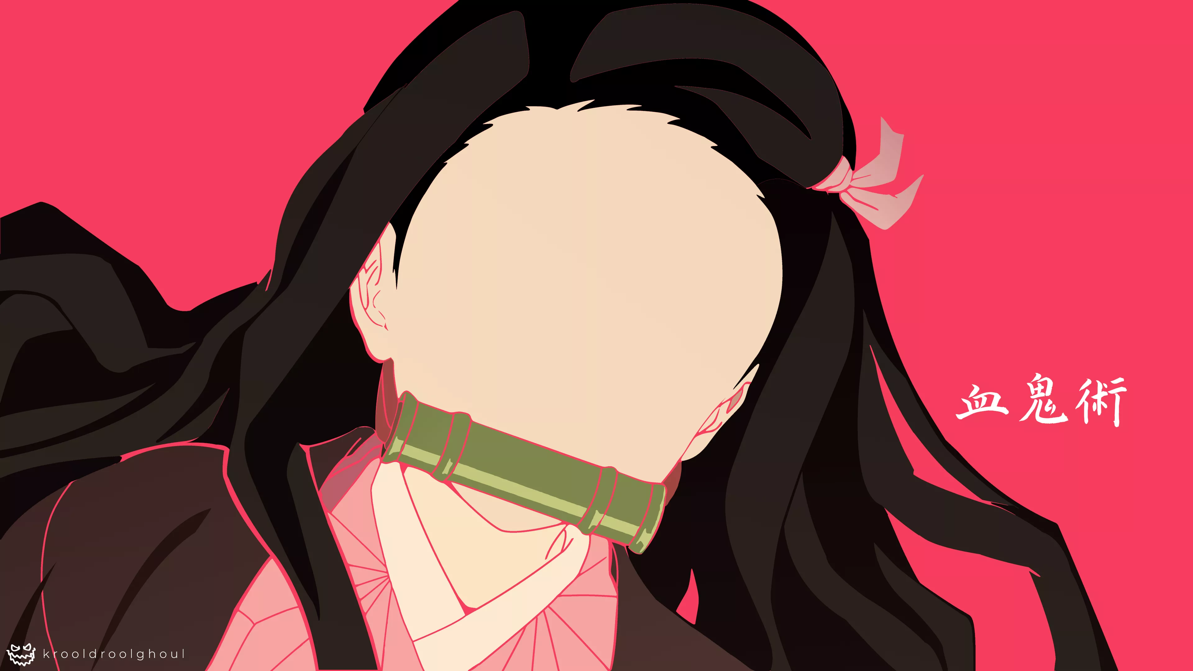 Minimalist Nezuko Kamado 4K Ultra HD
