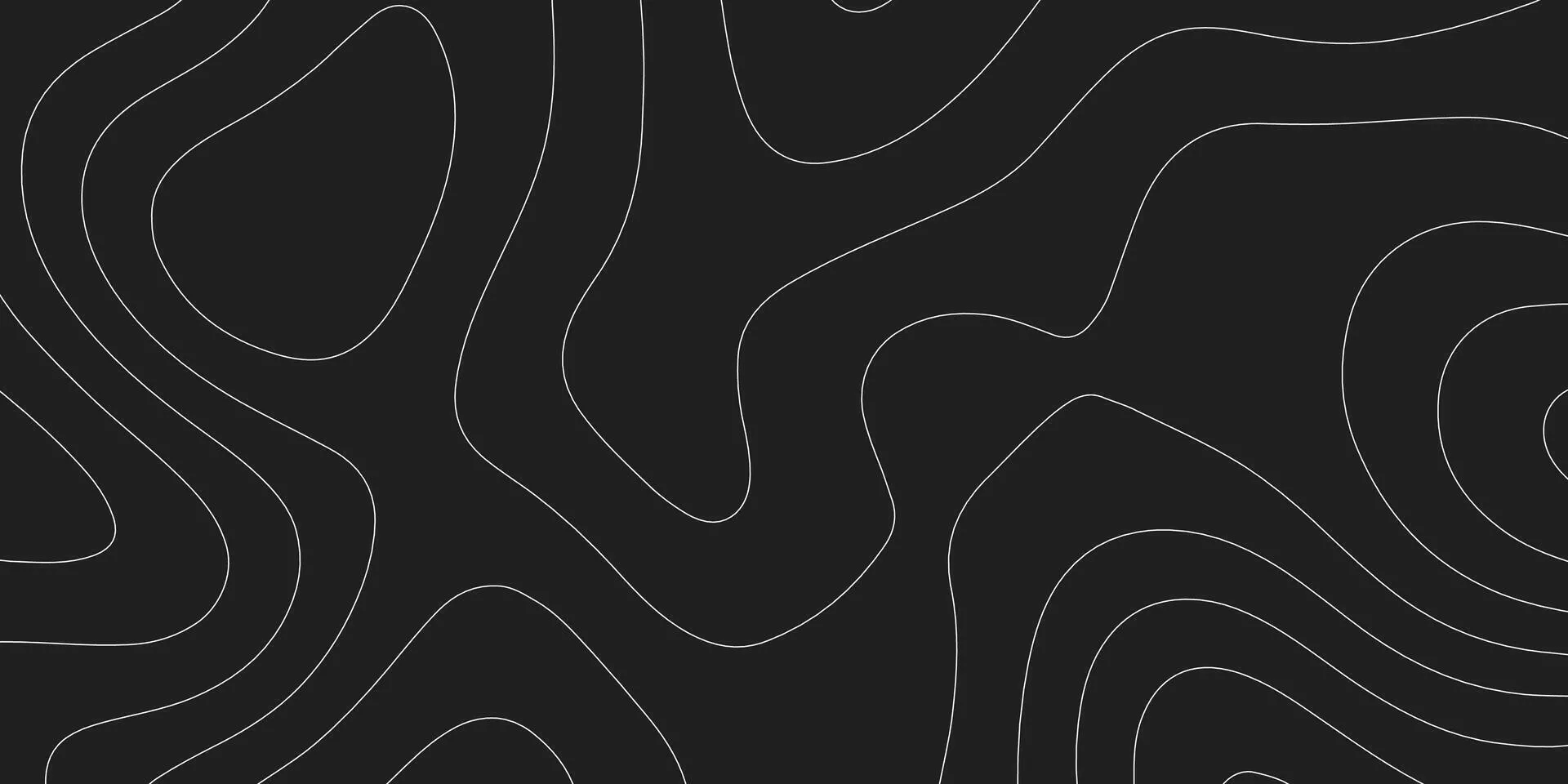 Black and white pattern. Topographic map background. Abstract wave topographic. Modern curve topography background with dots