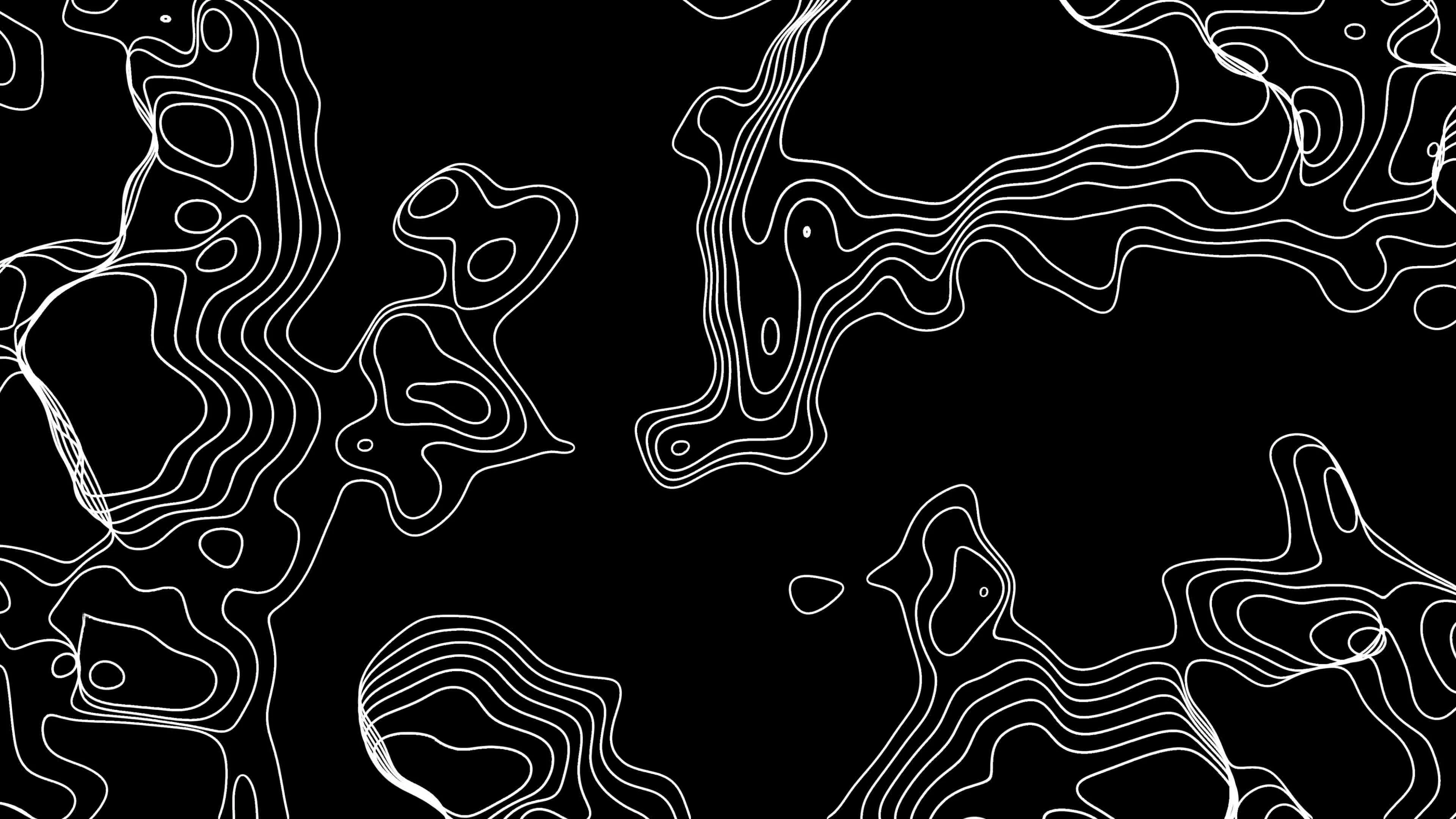 Abstract animated outline topographic