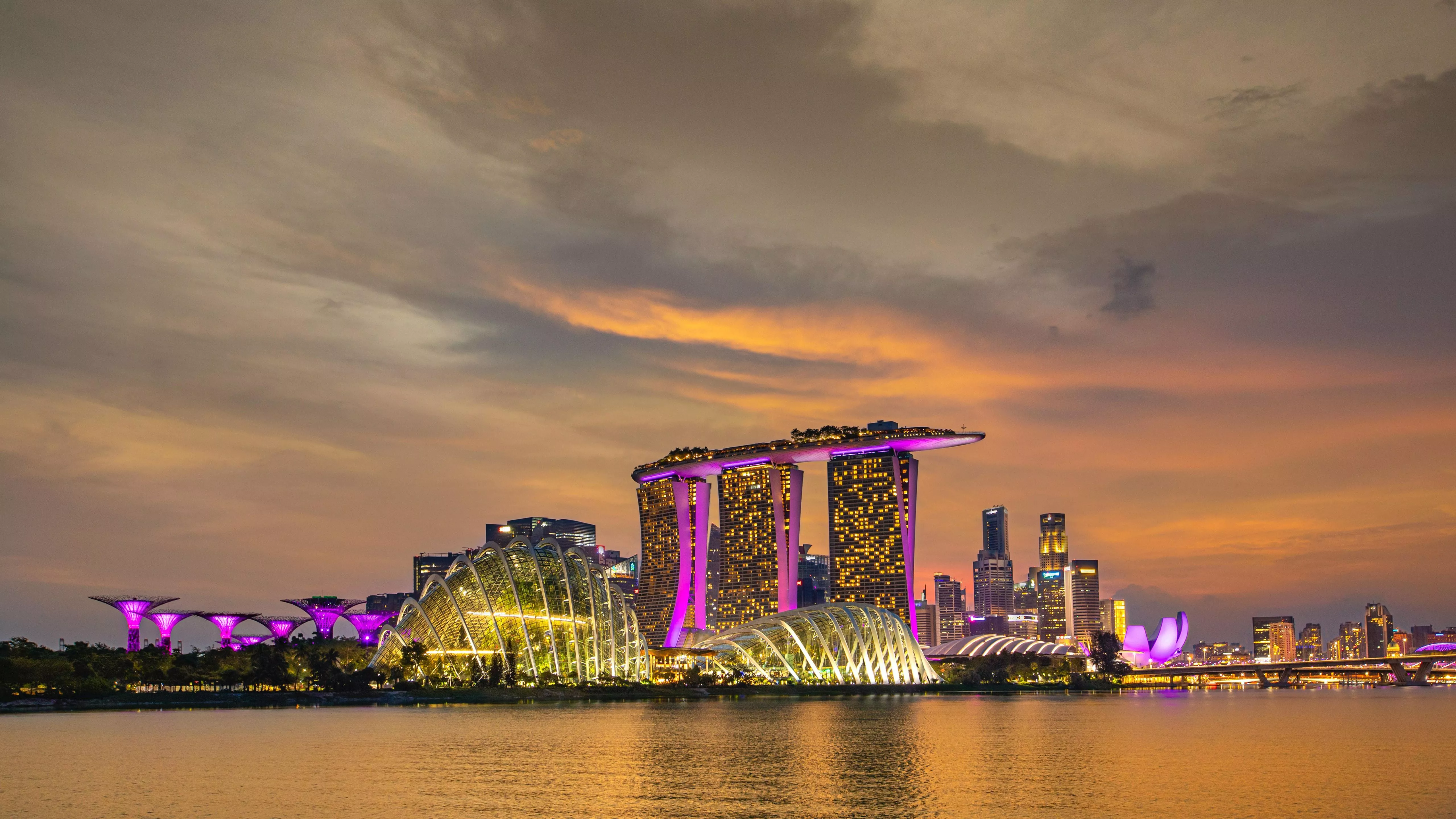 Singapore Buildings 4K 5K HD Travel