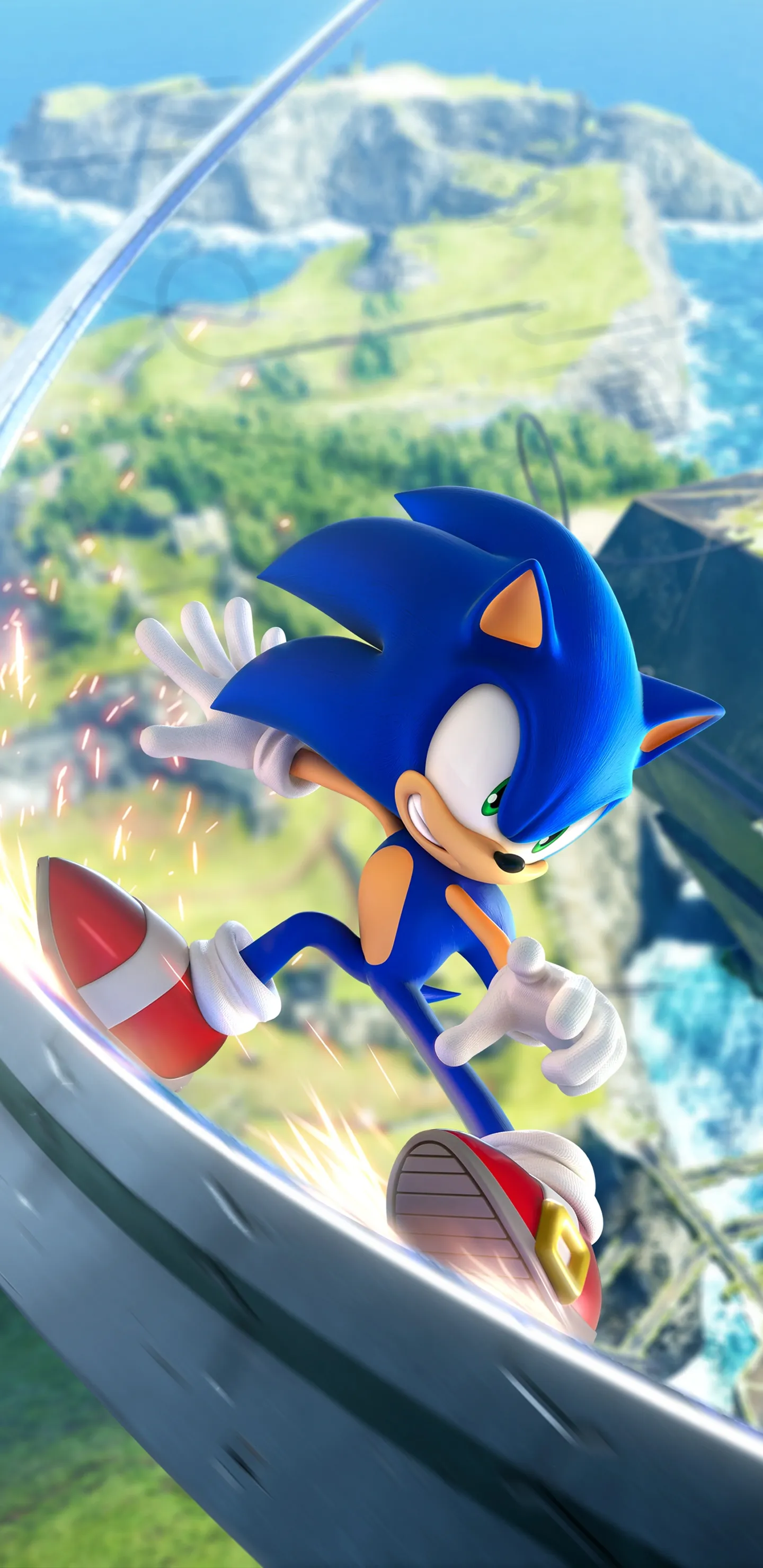 Sonic Frontiers Artwork Wallpaper with Monocle