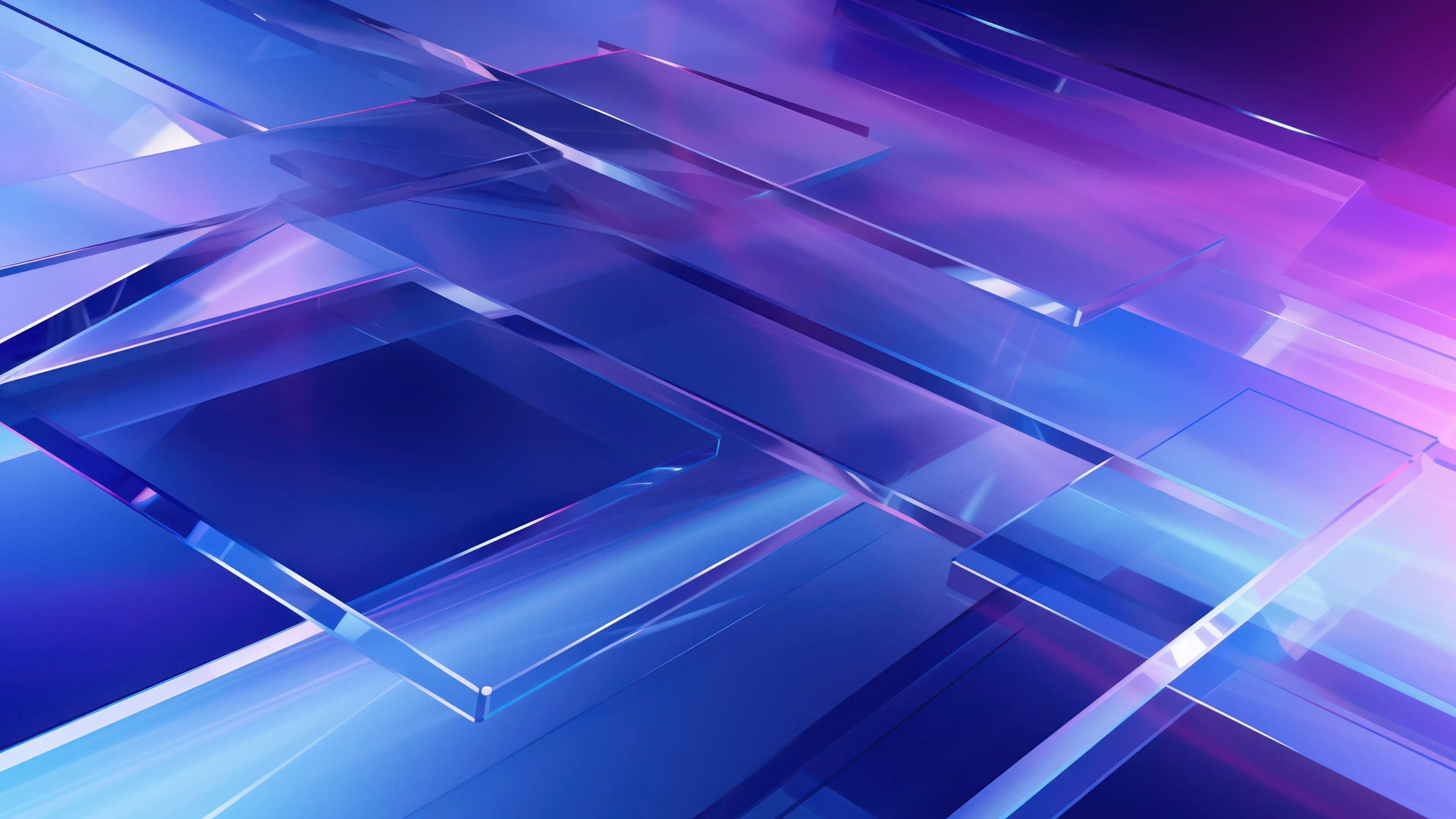 Transparent Purple Glass Windows 4K