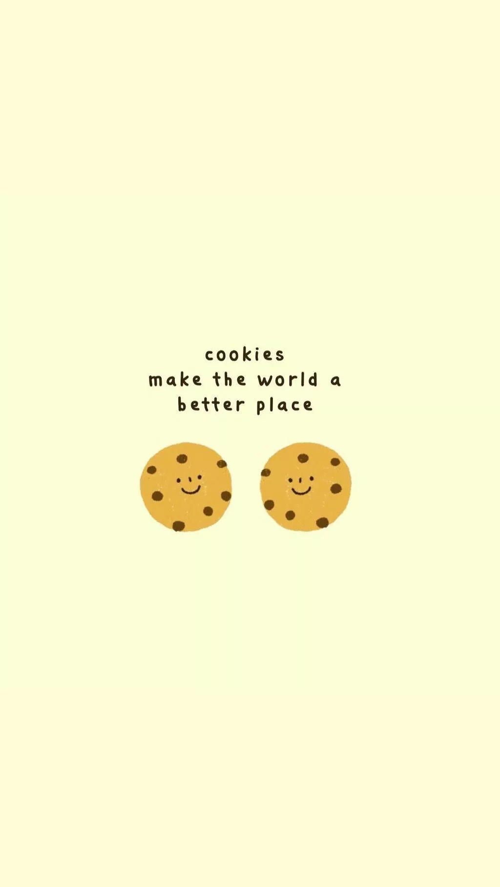 Fun Cookie Art on iPhone Wallpaper