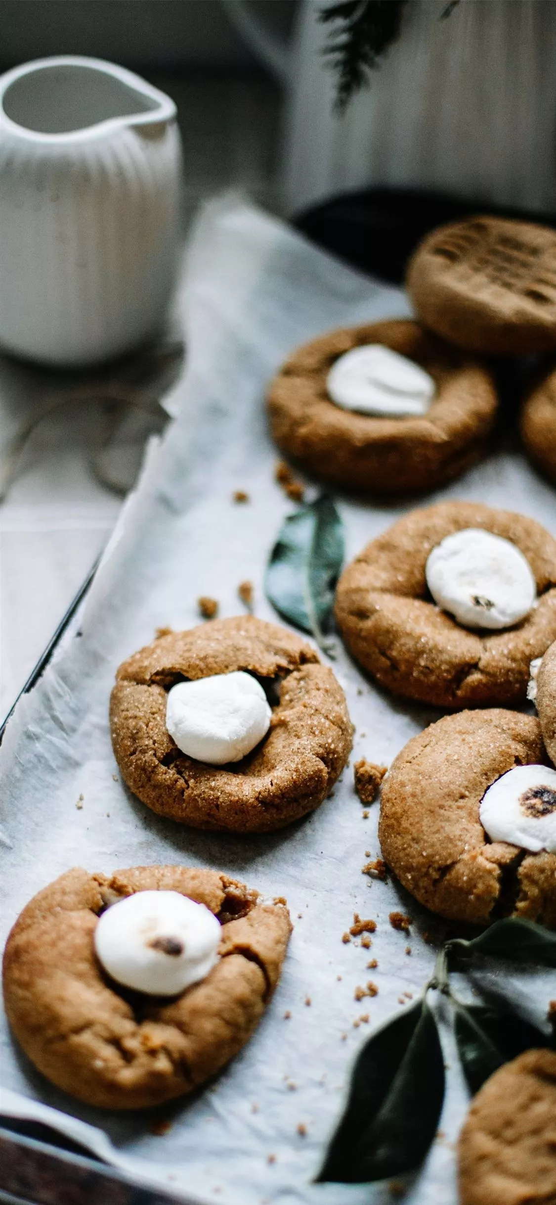 brown cookies on white paper iPhone