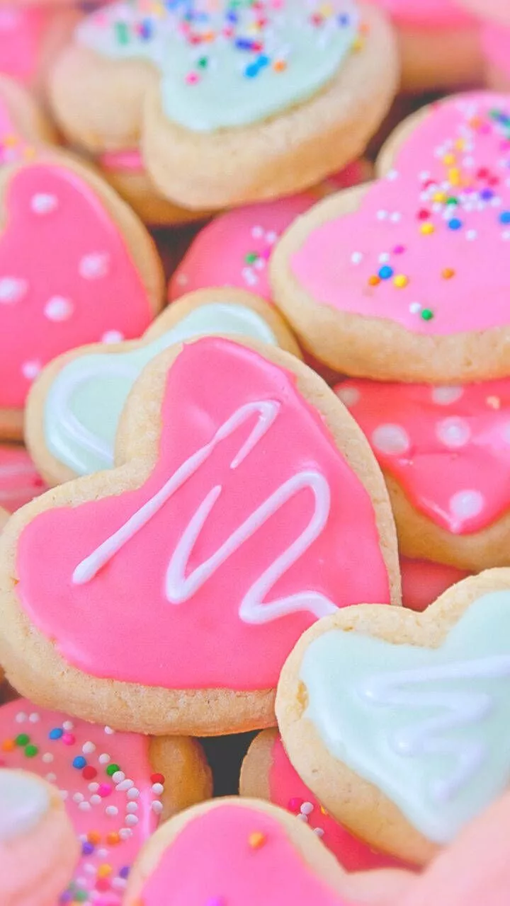 Cute Pink Cookie iPhone Wallpaper