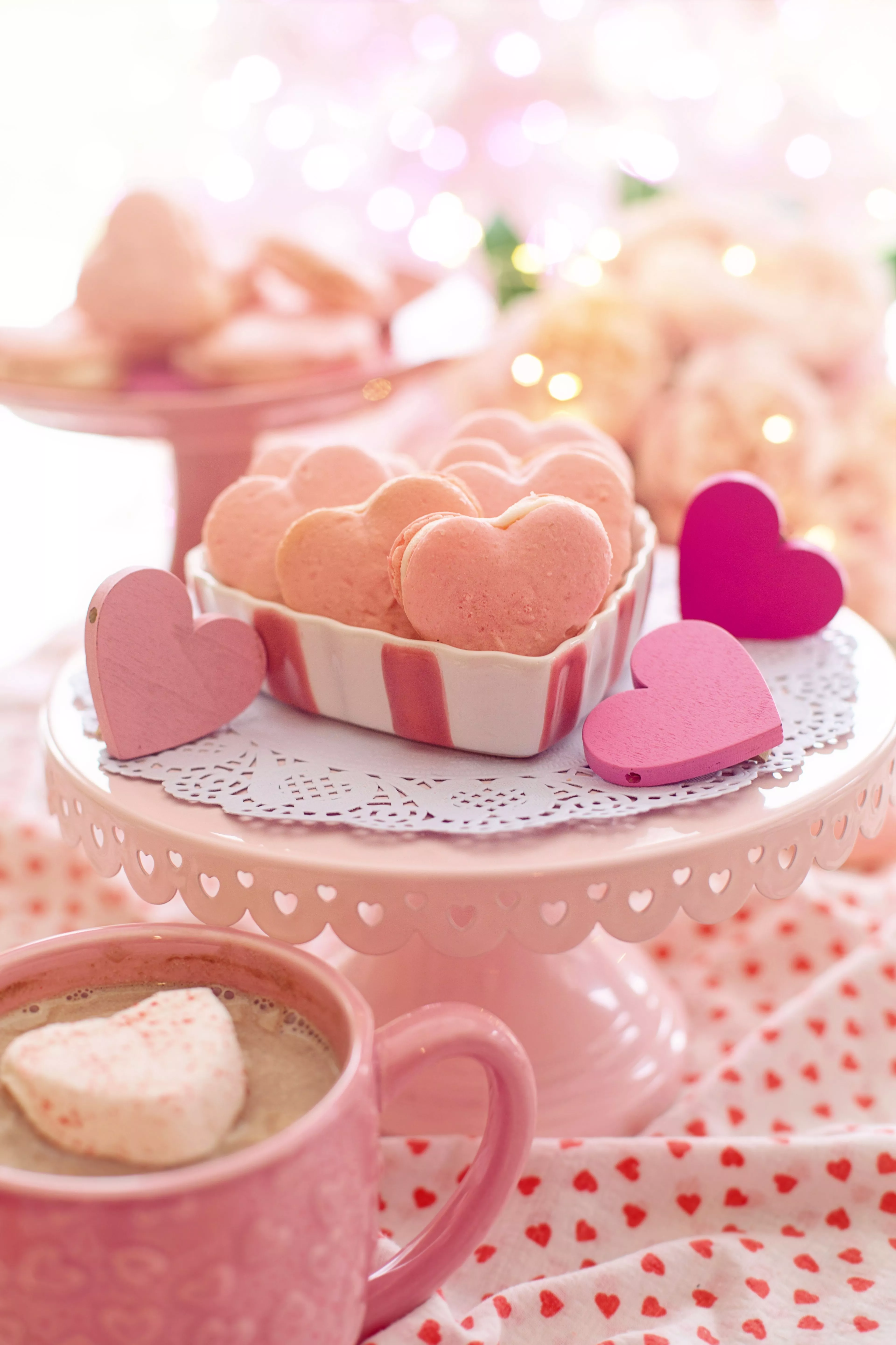 Love hearts Wallpaper 4K, Pink hearts