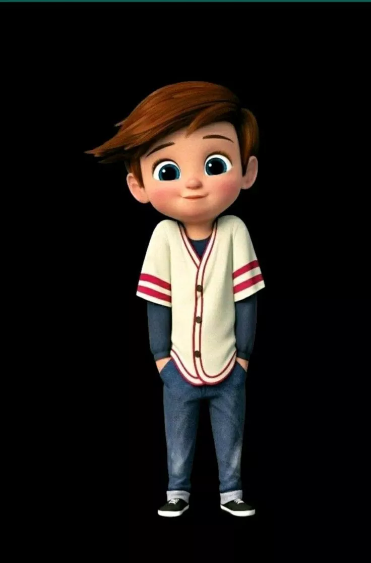 Cute cartoon boy, Cartoon character
