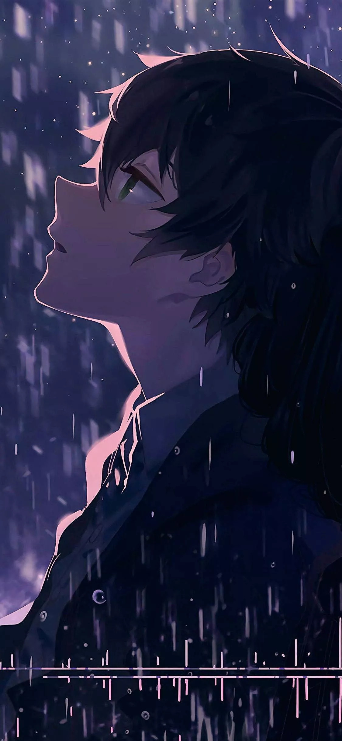 Cool Anime Phone Sad Boy In The Rain