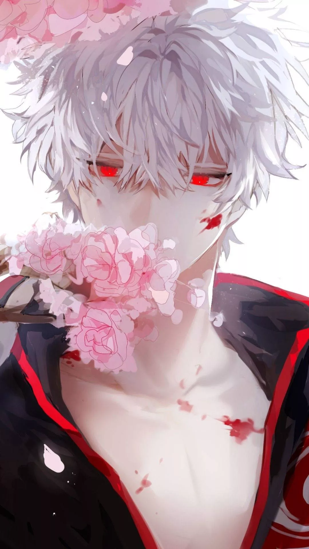 Red Eyed Aesthetic Anime Boy Wallpaper
