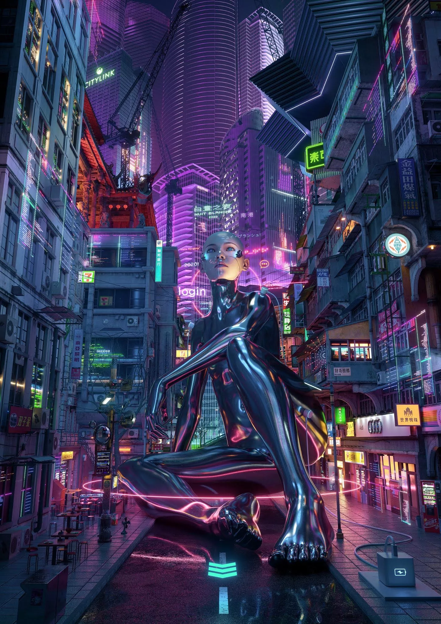 CYBER FUTURE PHONE WALLPAPER