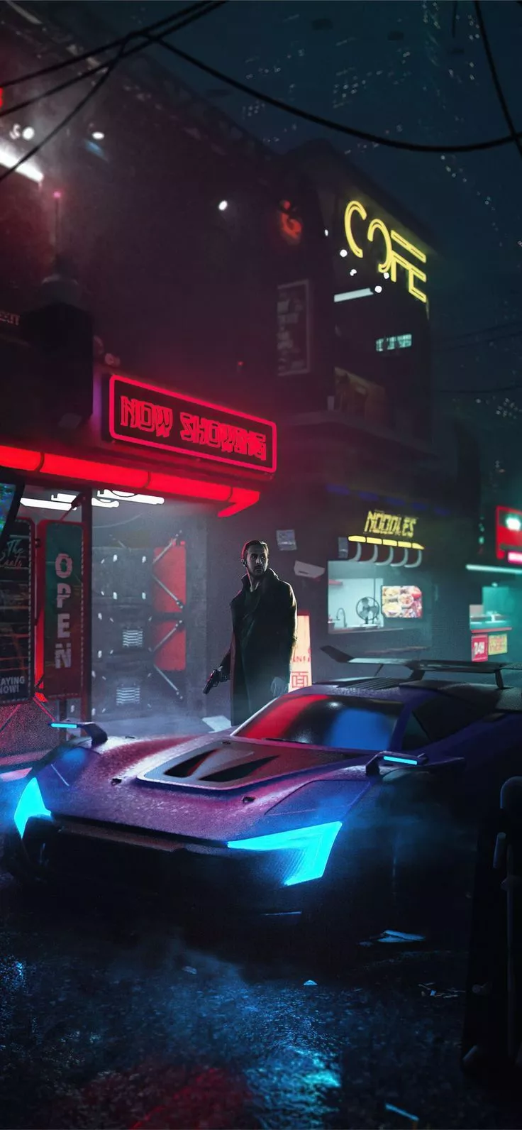 cyber city blade runner 5k iPhone 12