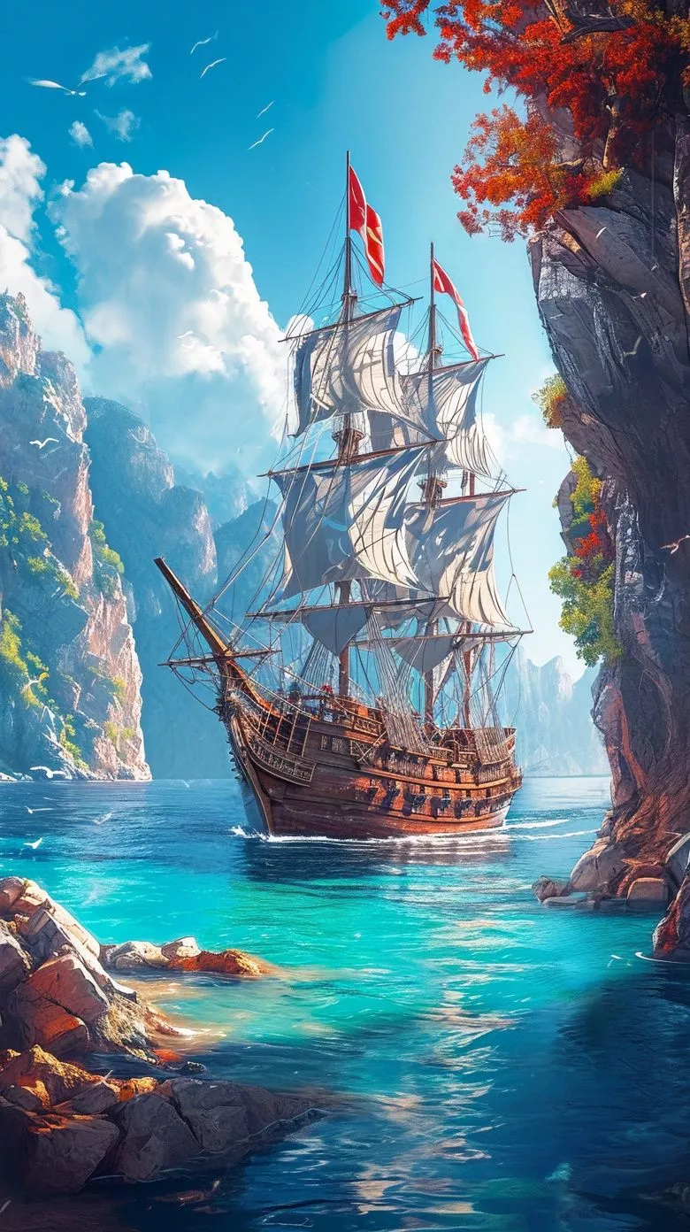 Pirate Ship Mobile Wallpaper