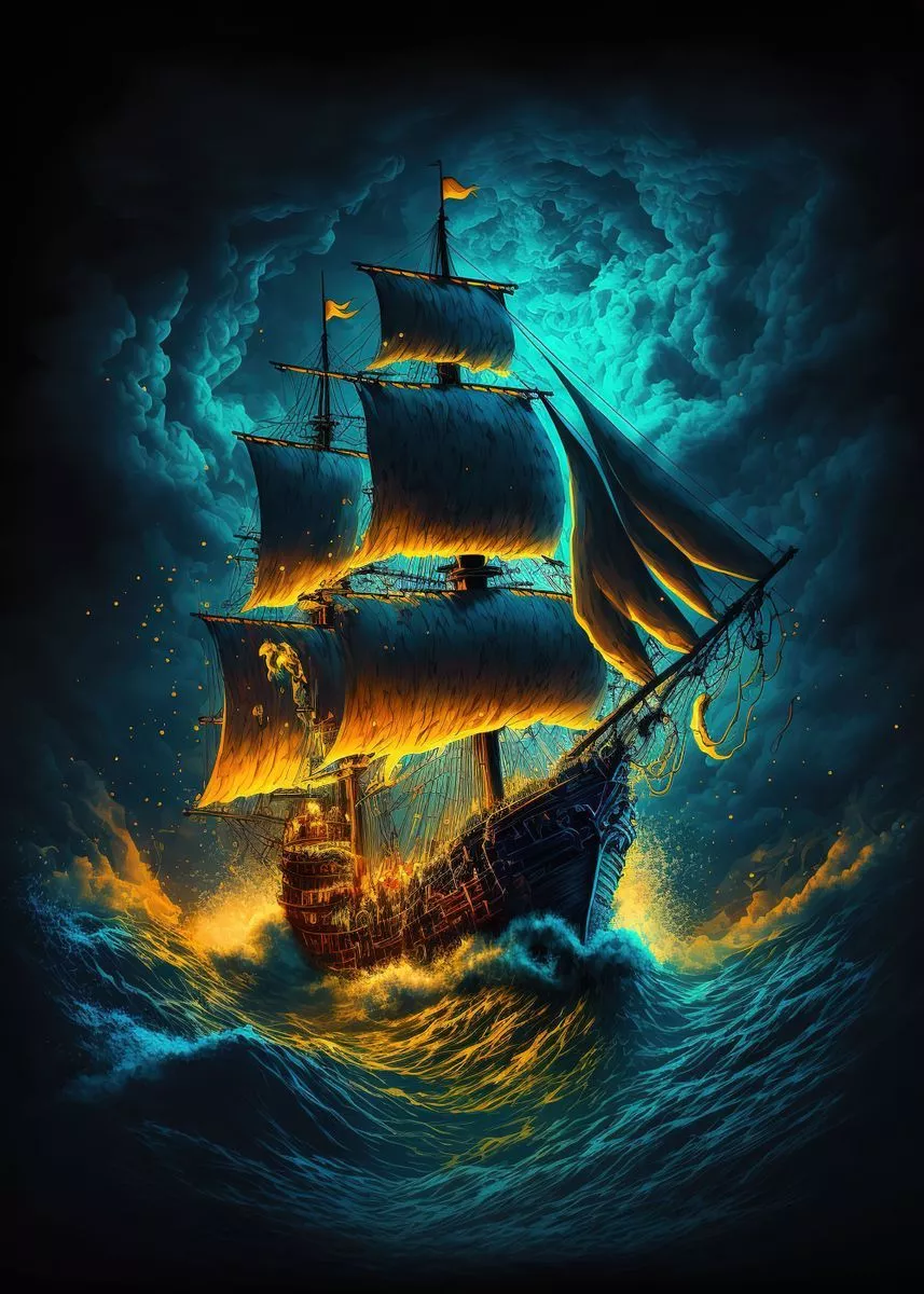 pirate ship' Poster, picture, metal