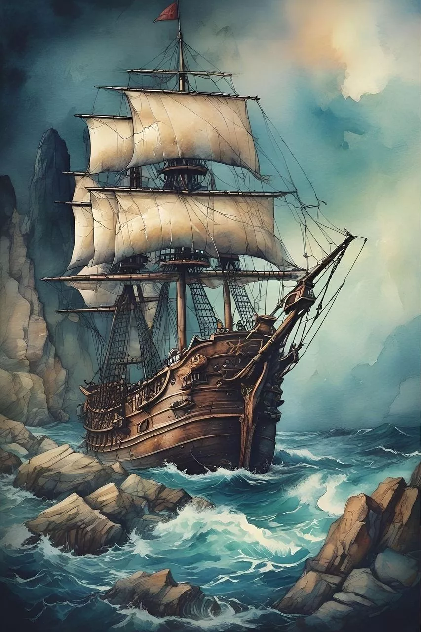 Download Pirates, Ship, Sea. Royalty