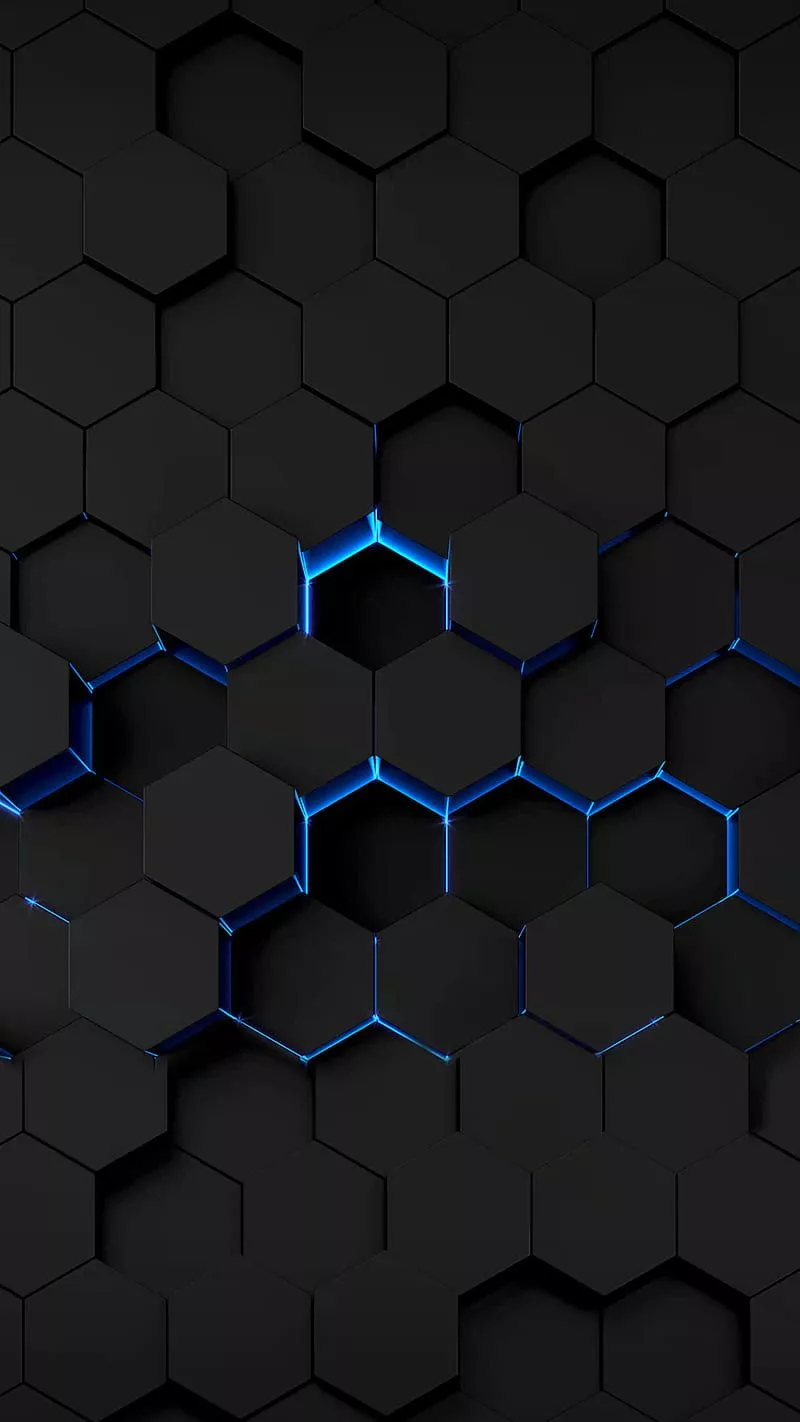 HD hexagonal green wallpaper