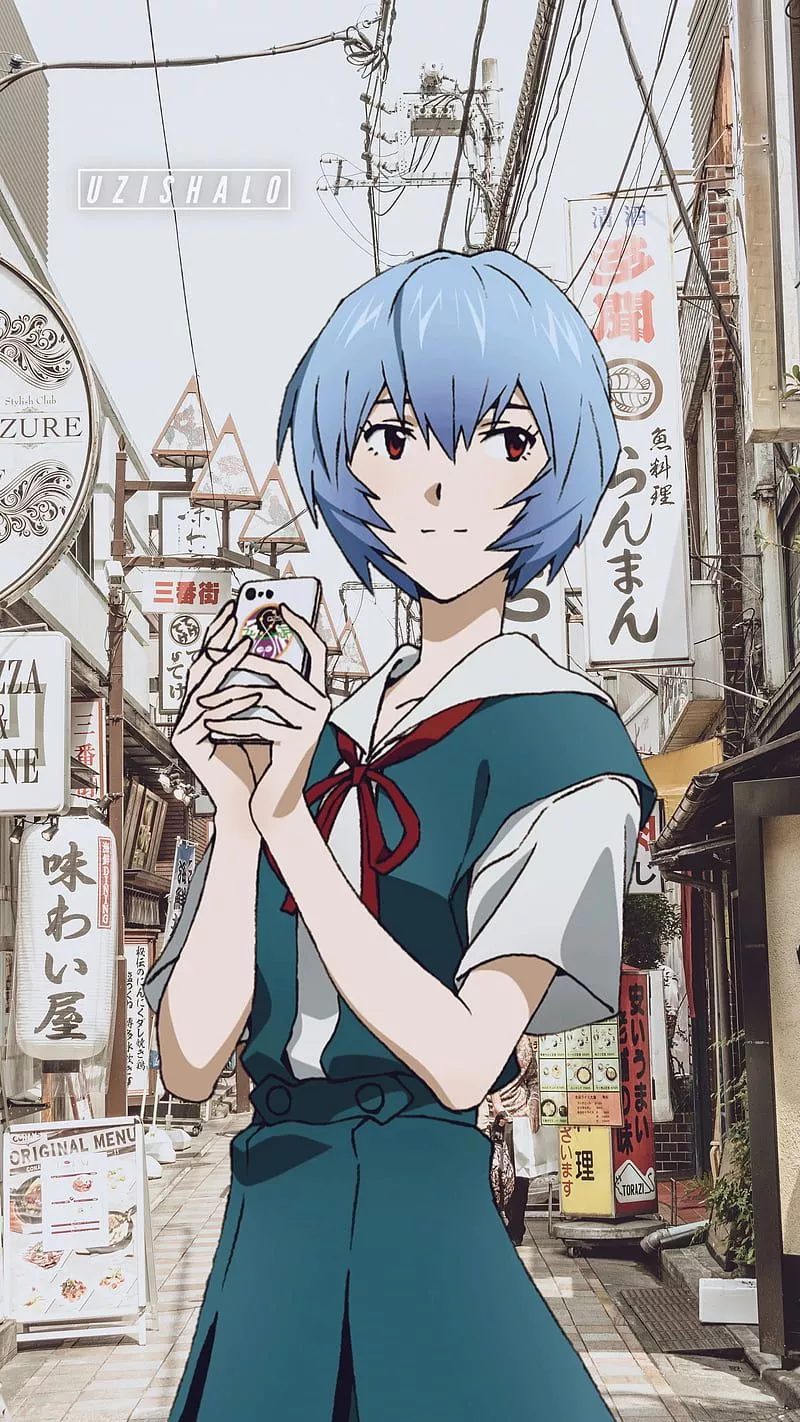 Rei, anime, iphone, neon genesis