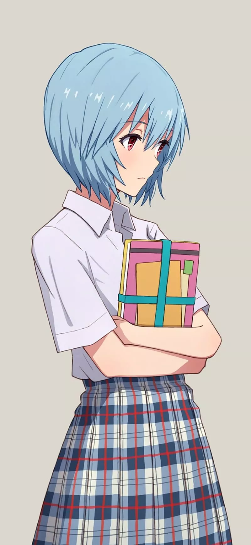 Rei school, ayanami, eva, evangelion