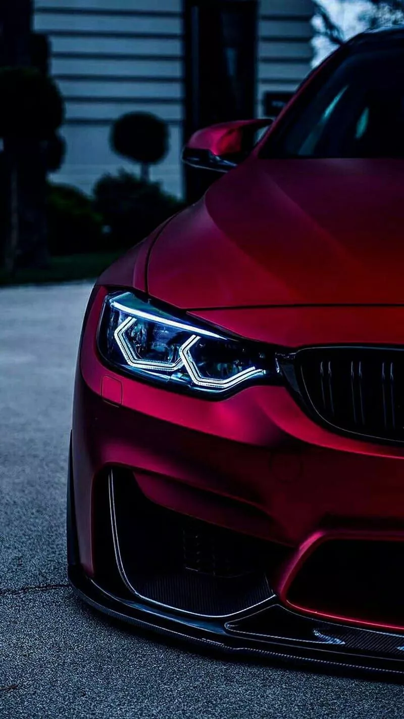 Bmw, car, red, HD phone wallpaper