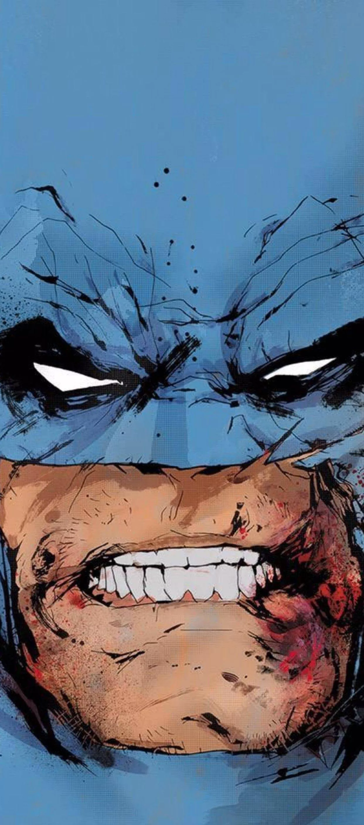 Batman Comic Drawing iPhone X Wallpaper