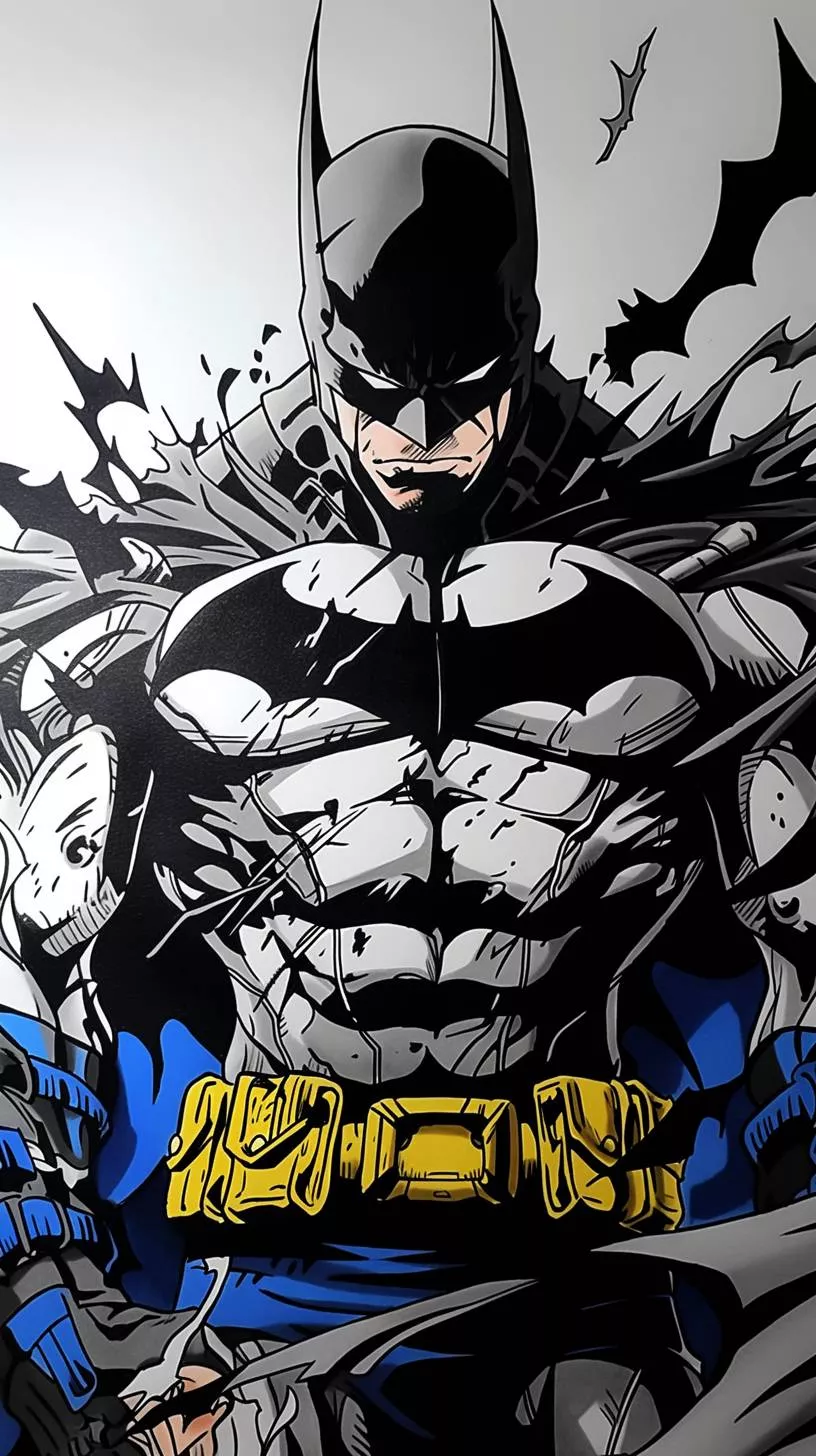 Children's drawing of Batman