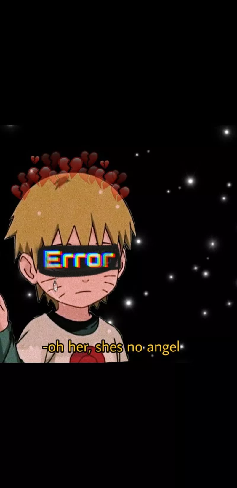 Baby yoda naruto sad, anime, broken