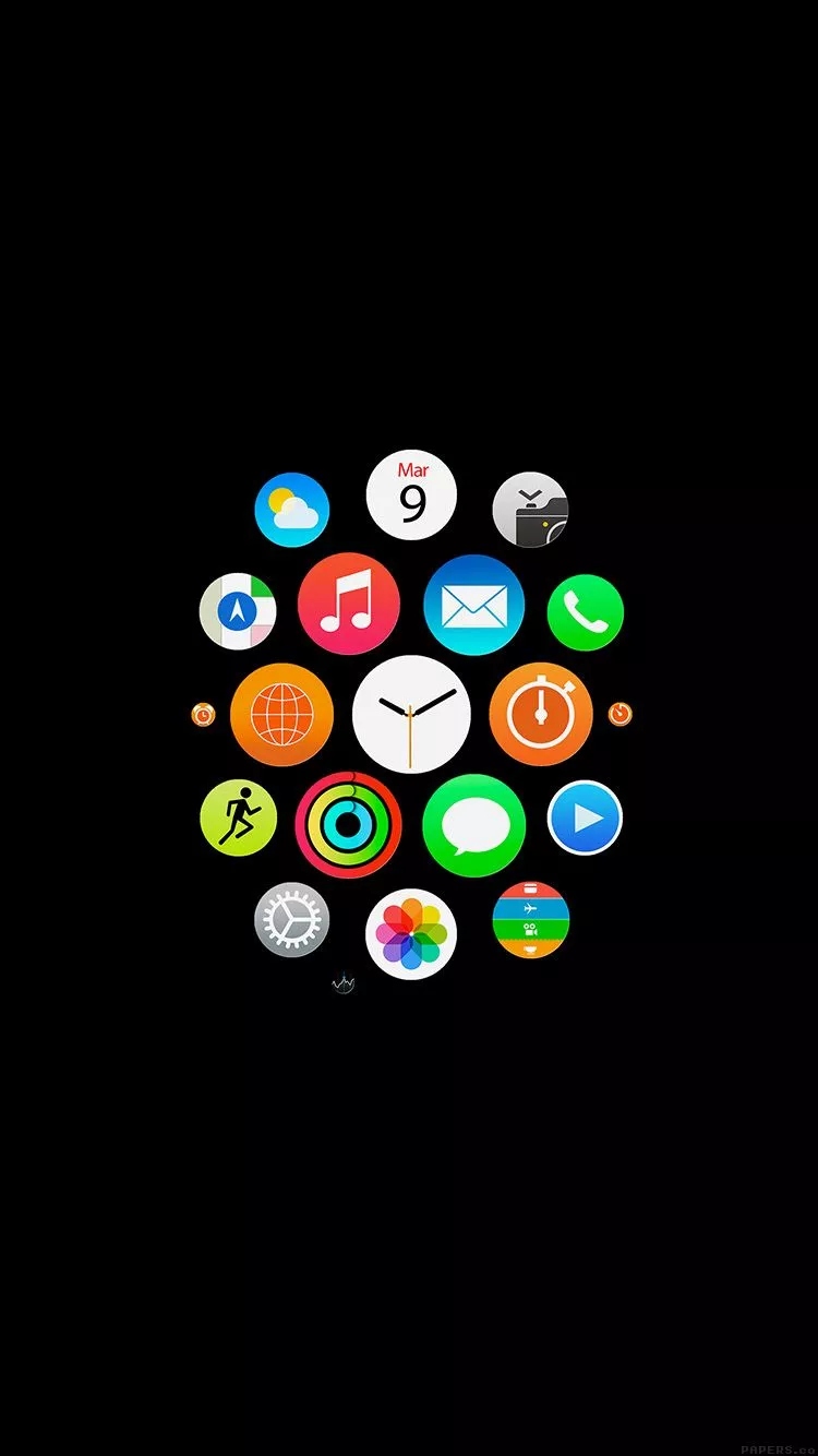 Apple Watch Icons Art Illust Dark