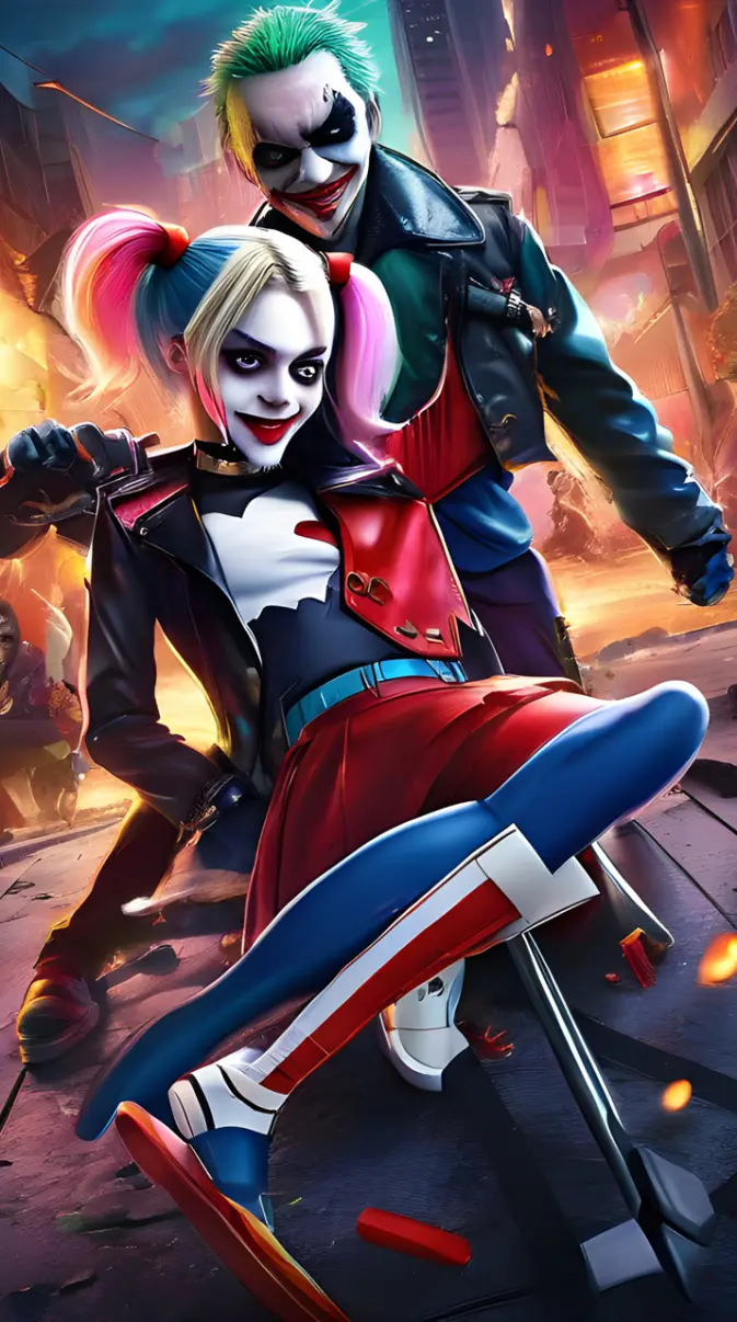 Harley quın and joker war wallpaper