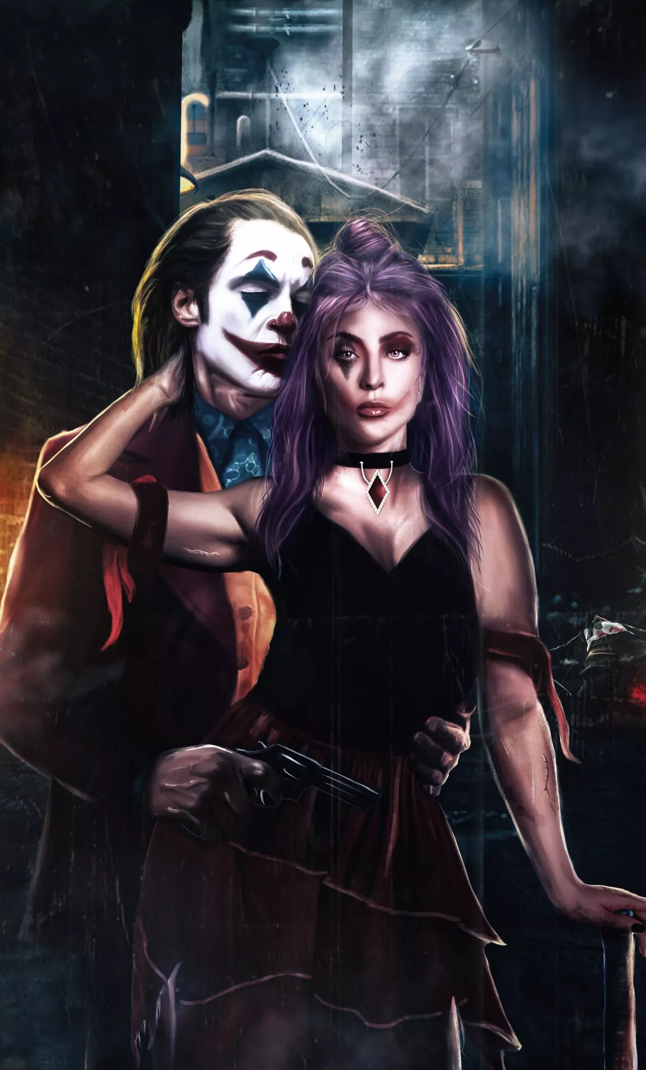 joker and harley quinn, art