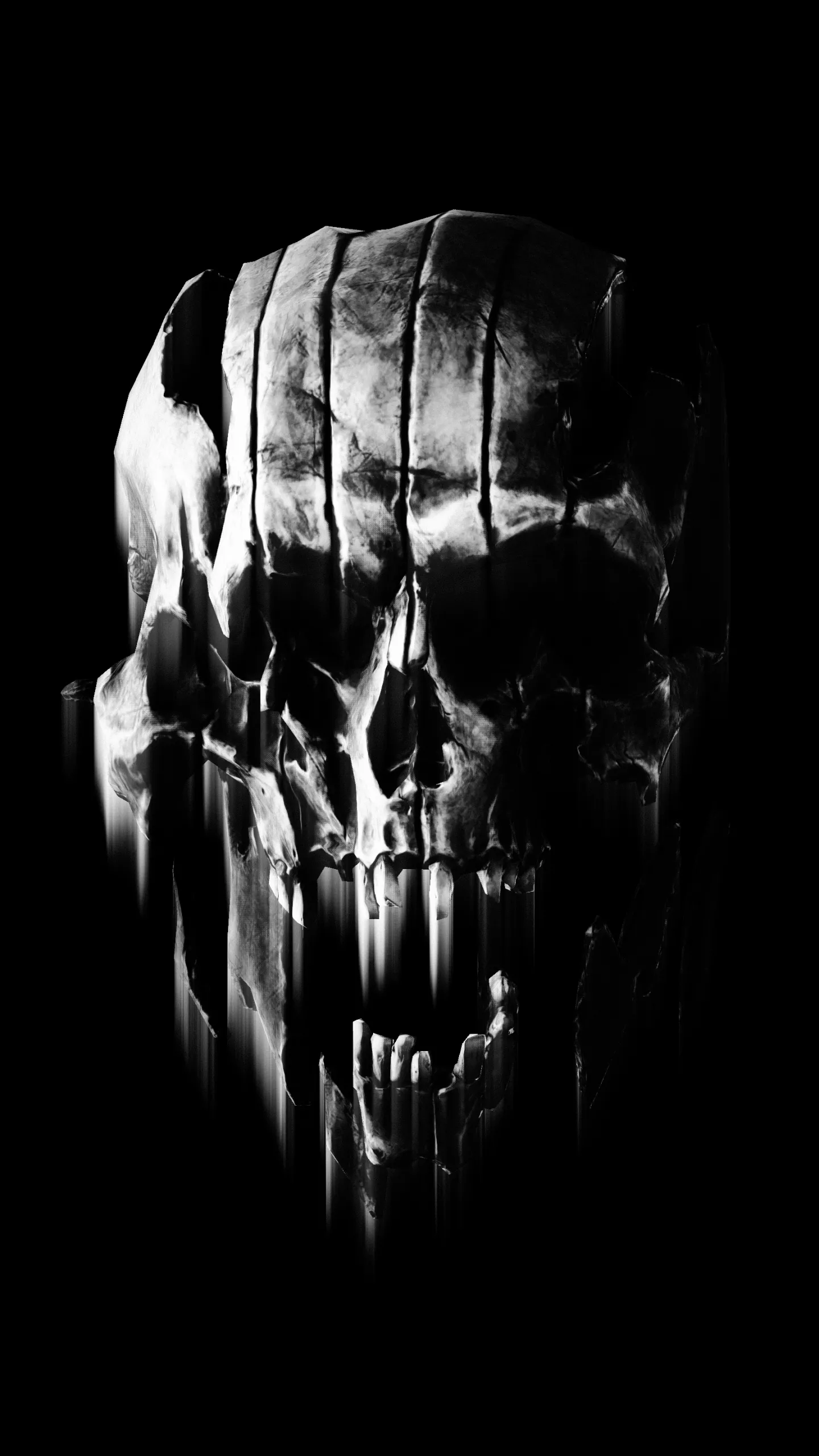 Skull Wallpaper 4K, AMOLED, Black