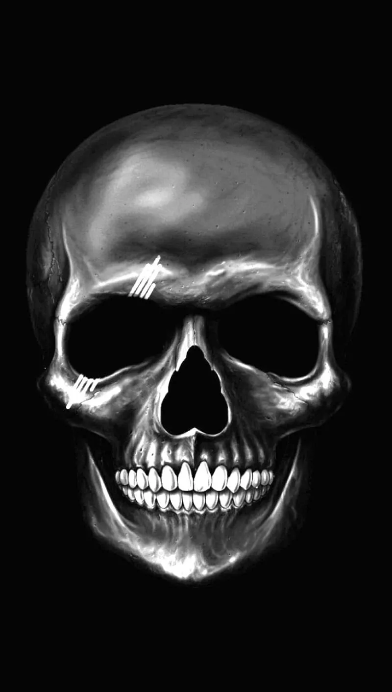 Dark Skull, dark, scare, skull, HD