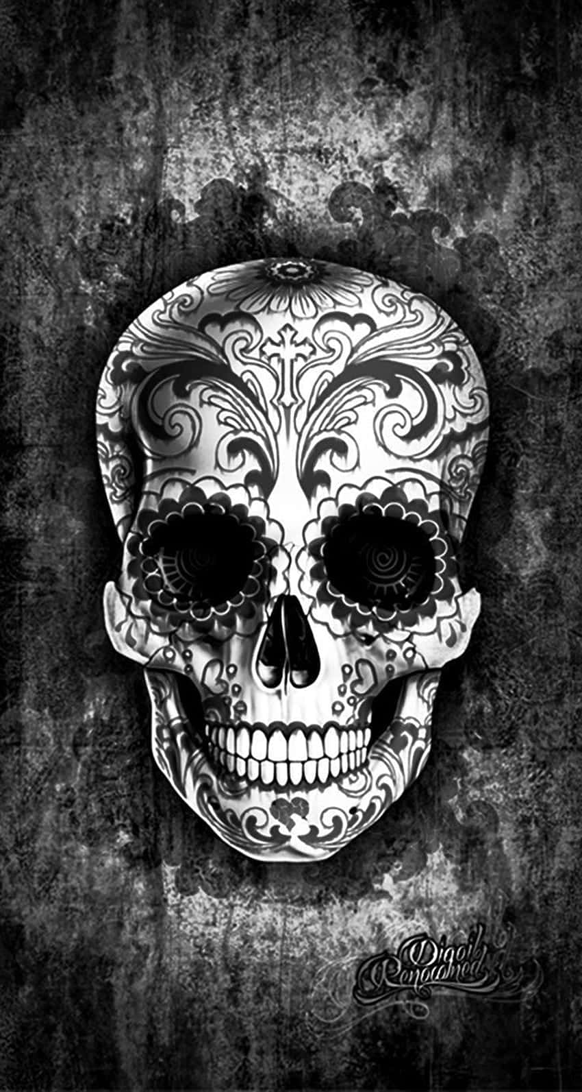 Stylish Sugar Skull Wallpaper