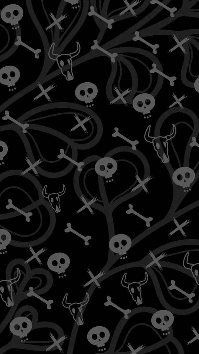 Skull pattern wallpaper dark