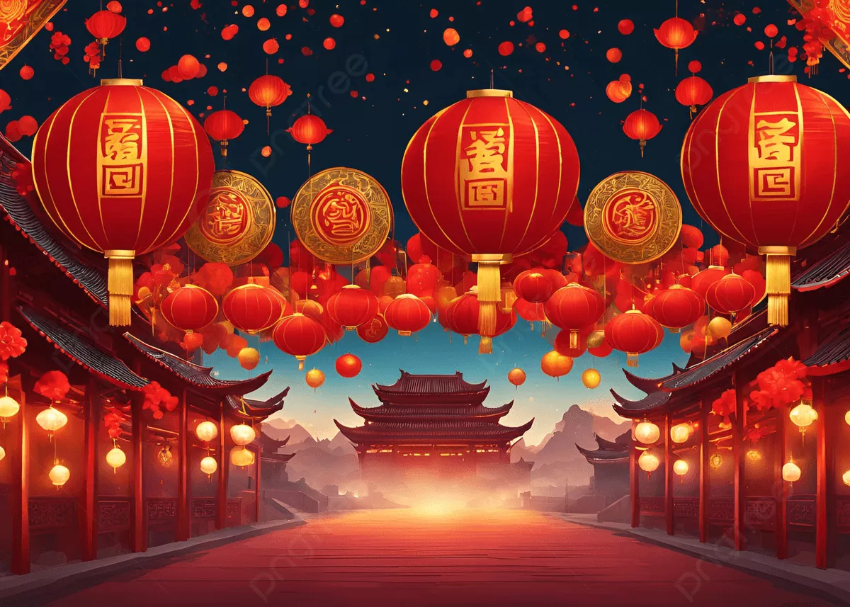 Chinese New Year 2025 Background Image