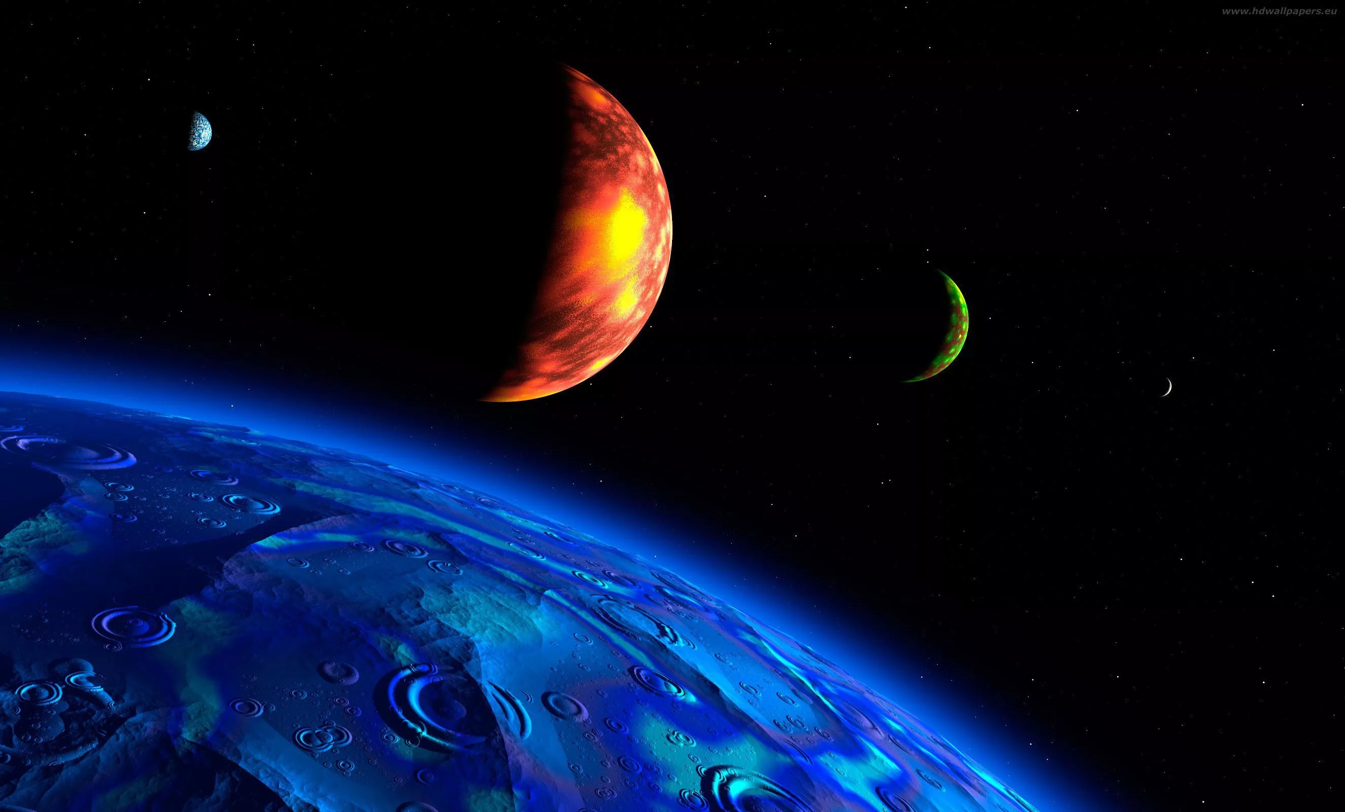 Wallpaper Surface of planets Space