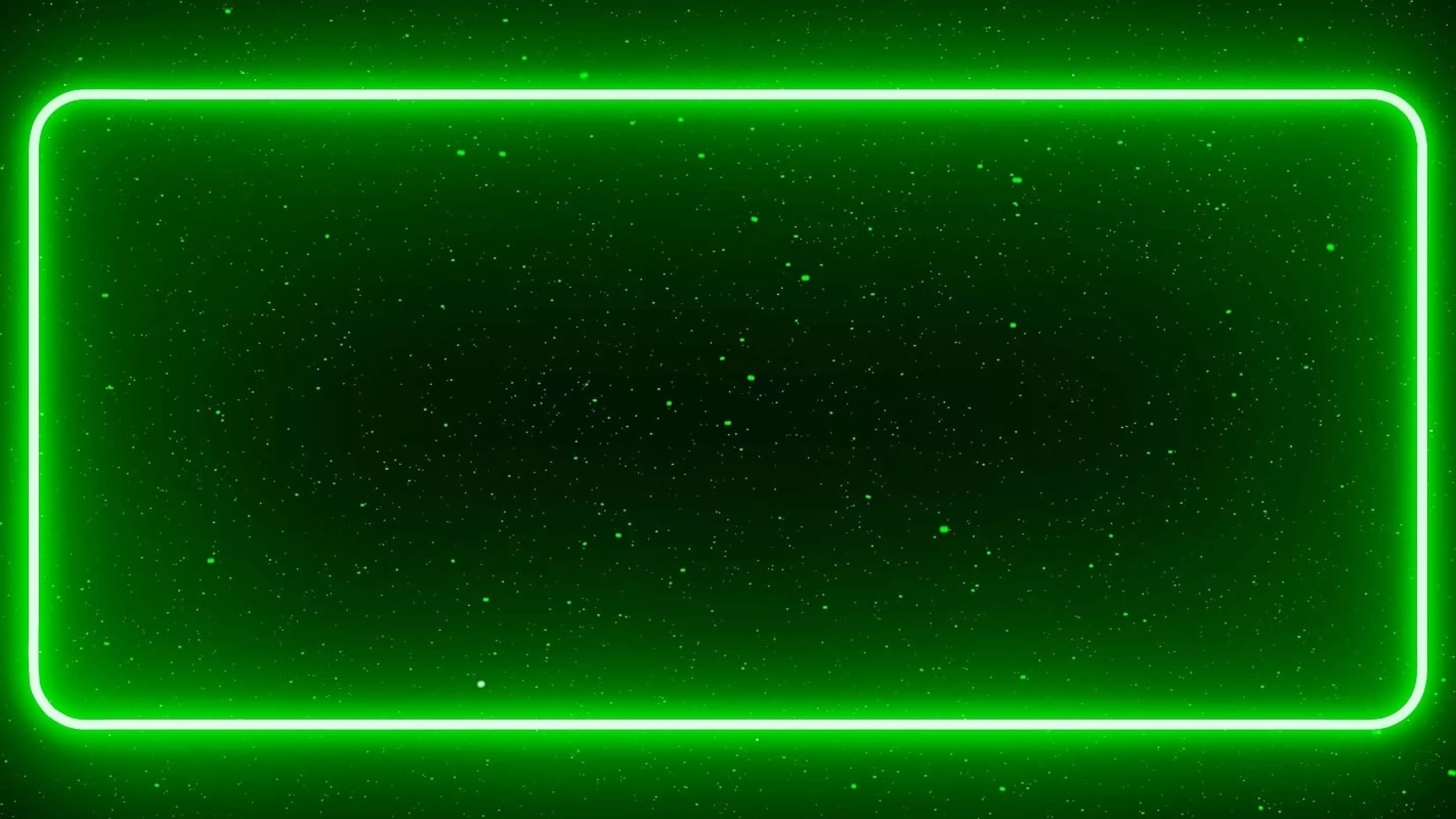 Glowing Green Neon With Stars