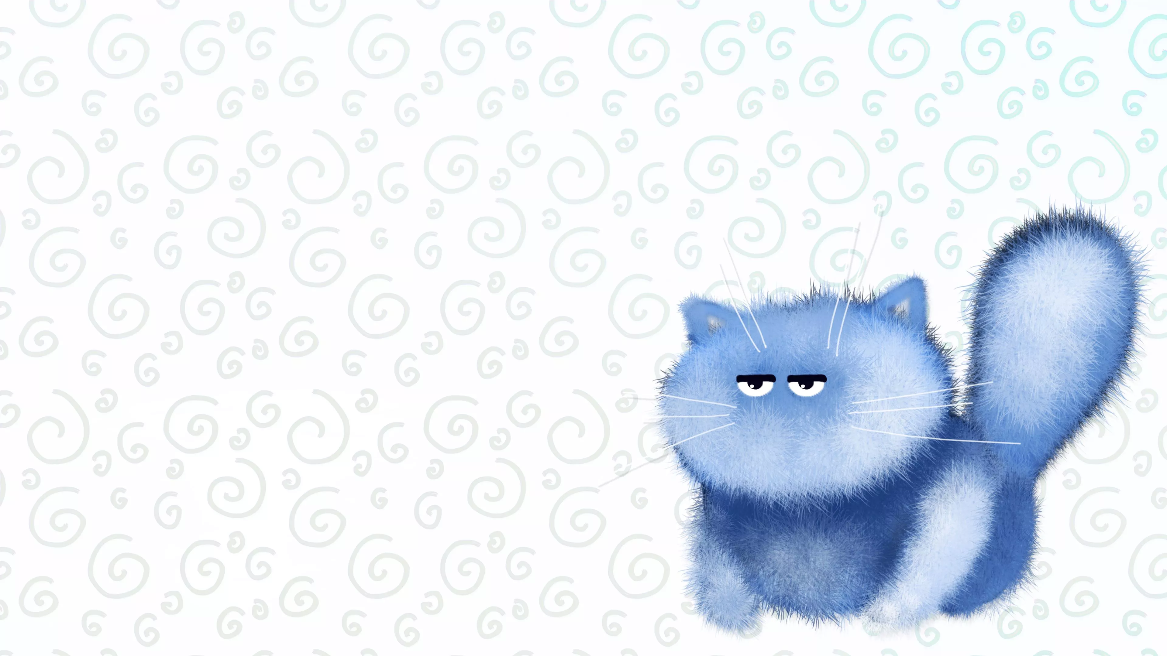 Blue Kitten Desktop Background
